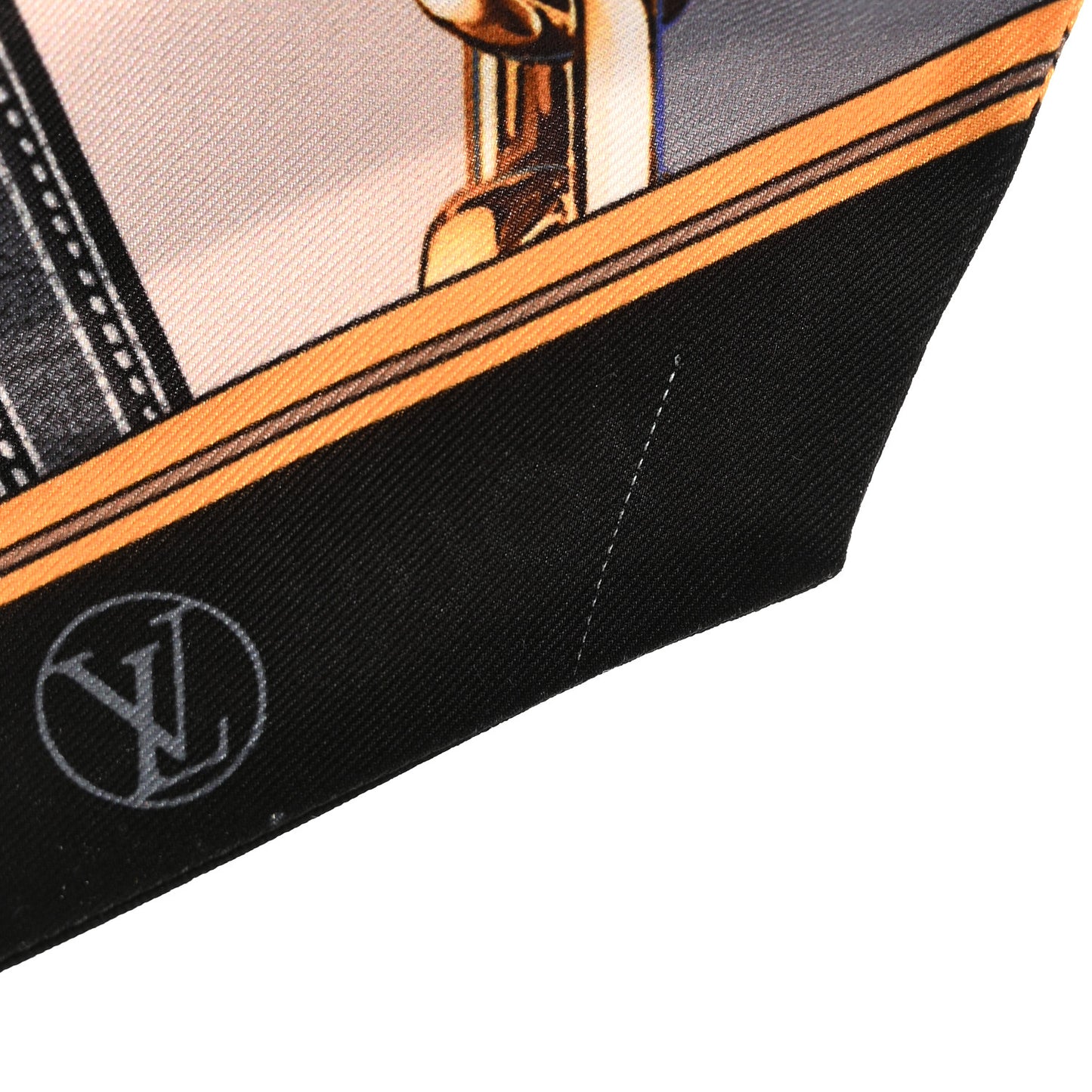 Lambskin Embossed Monogram Scarf Coussin PM Black