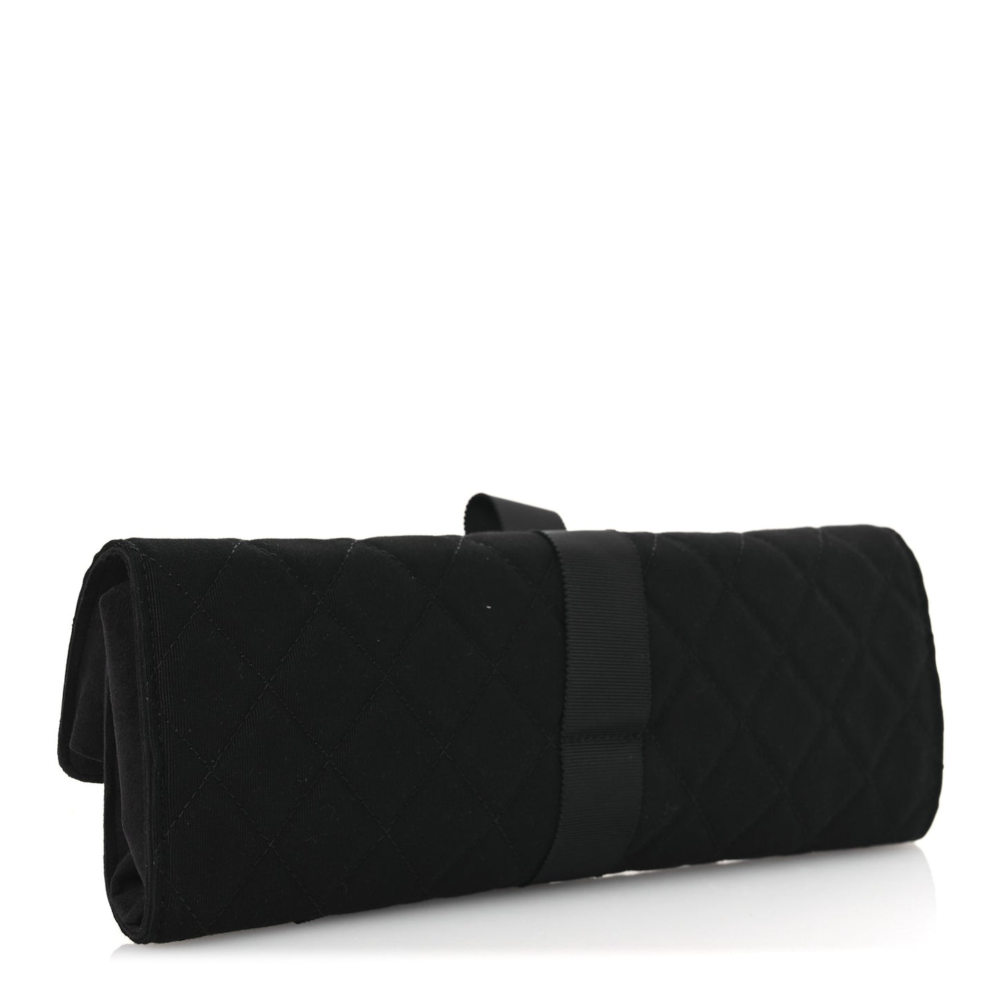 Grosgrain Quilted Jewelry Roll Case