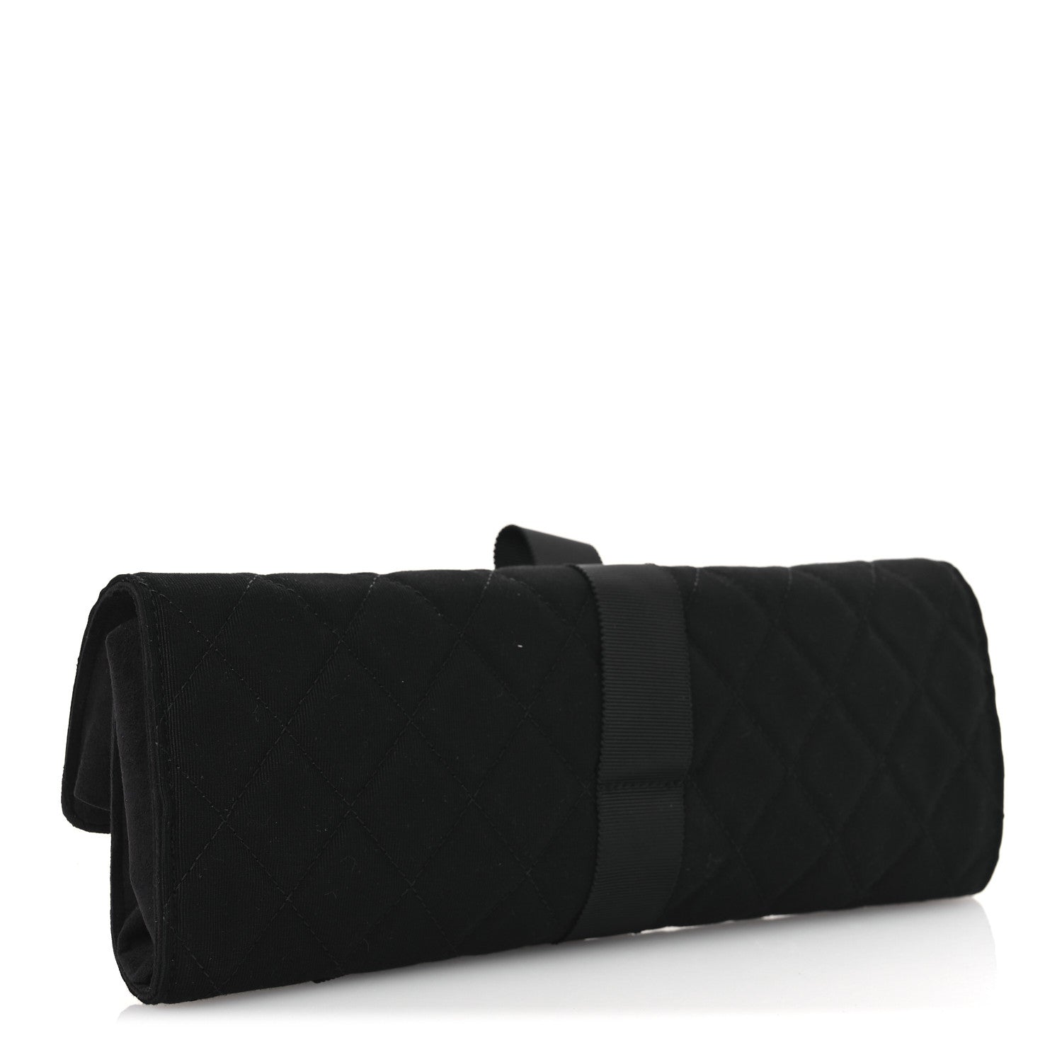 Chanel Grosgrain Quilted Jewelry Roll Case 3 of 8