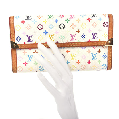 Louis Vuitton Monogram Multicolor Porte Tresor International Wallet White 2 of 6