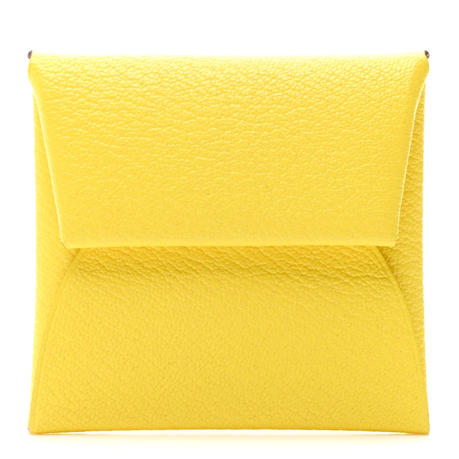Hermes Chevre Mysore Bastia Coin Purse Jaune Citron 1 of 7