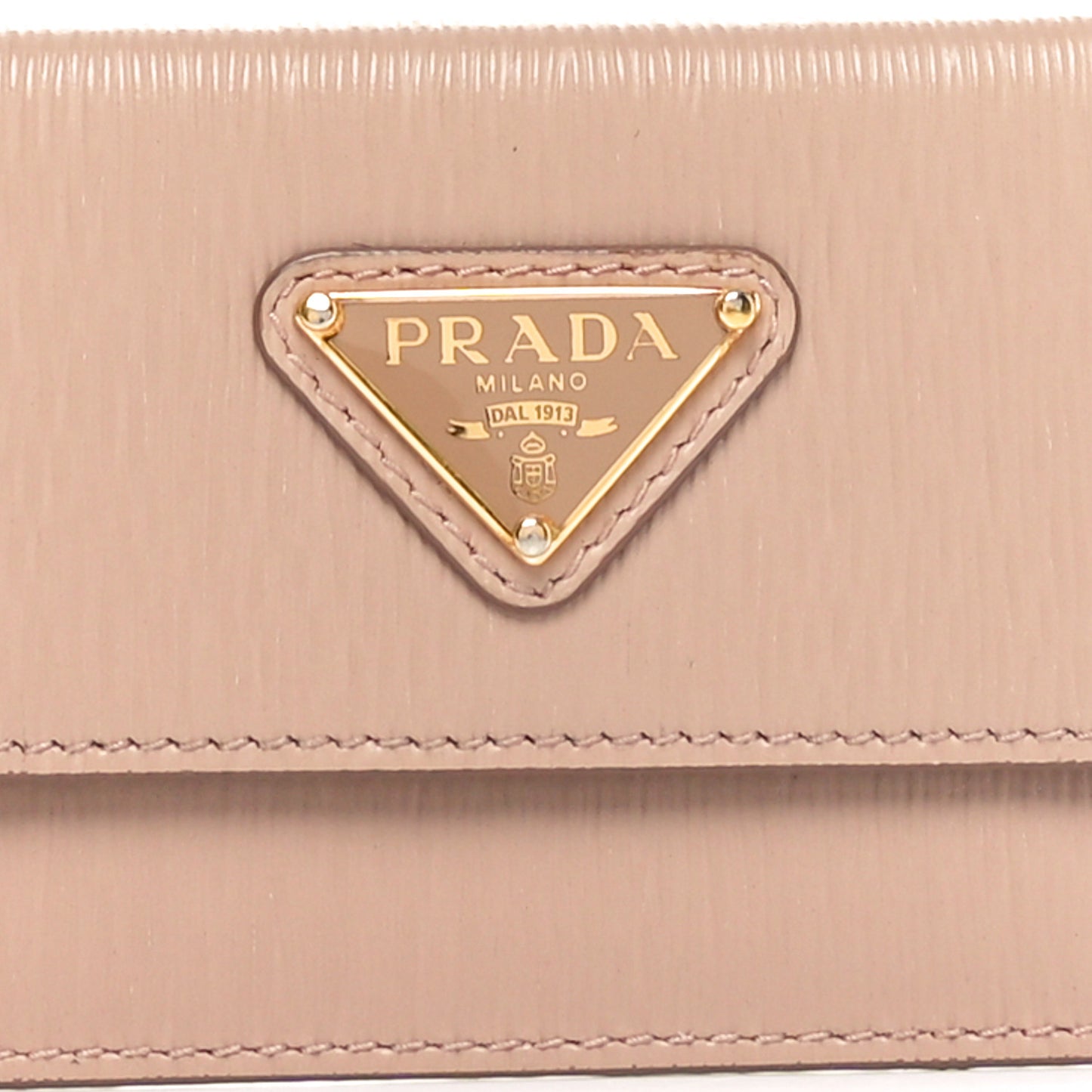 Vitello Move Triangle Logo Card Holder Cipria