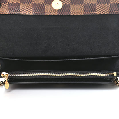 Louis Vuitton Damier Ebene Vavin Chain Wallet Black 5 of 12