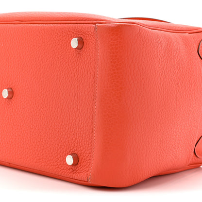 Hermes Taurillon Clemence Lindy 30 Rouge Pivoine 9 of 11