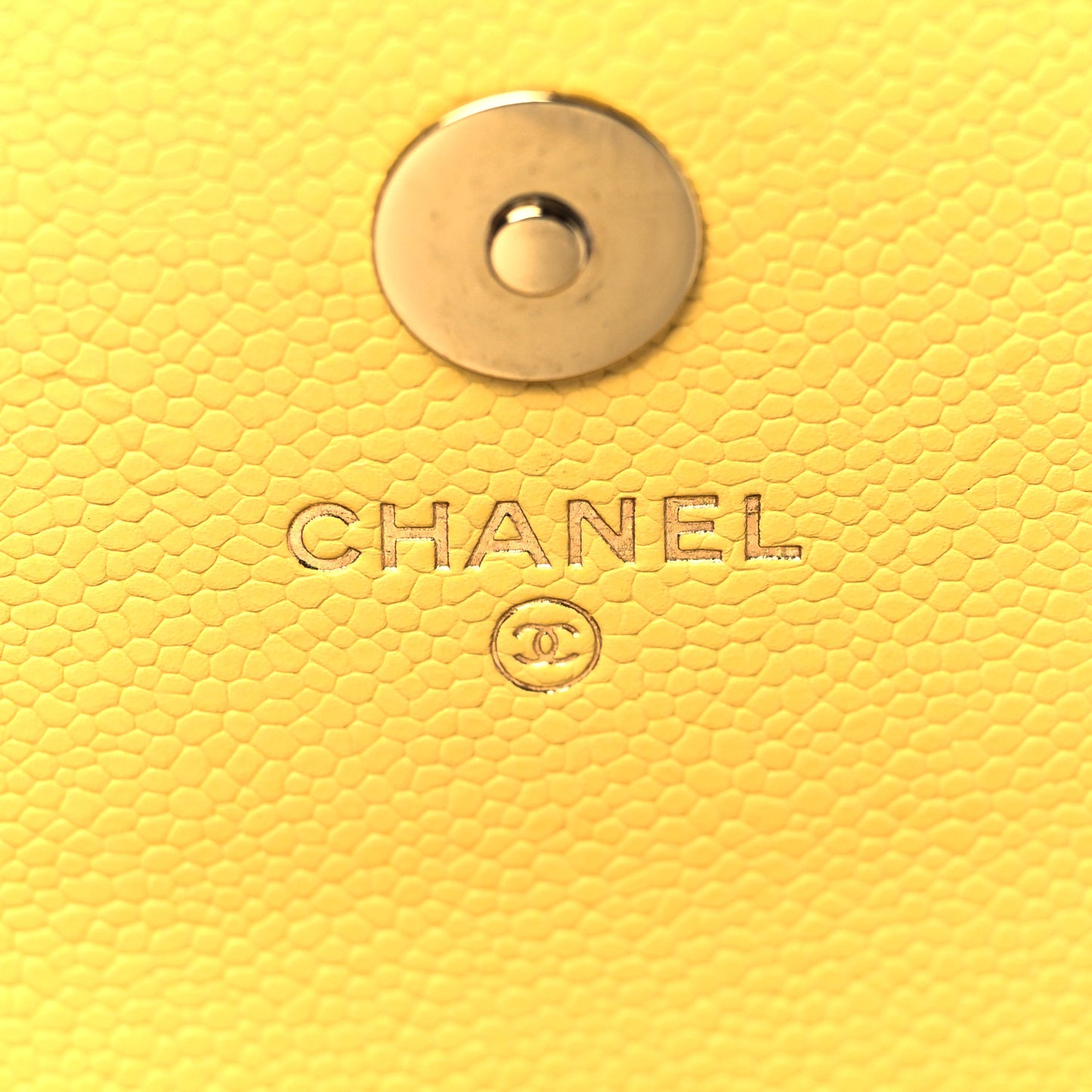 Caviar Quilted Business Affinity Clutch With Chain Flap Yellow