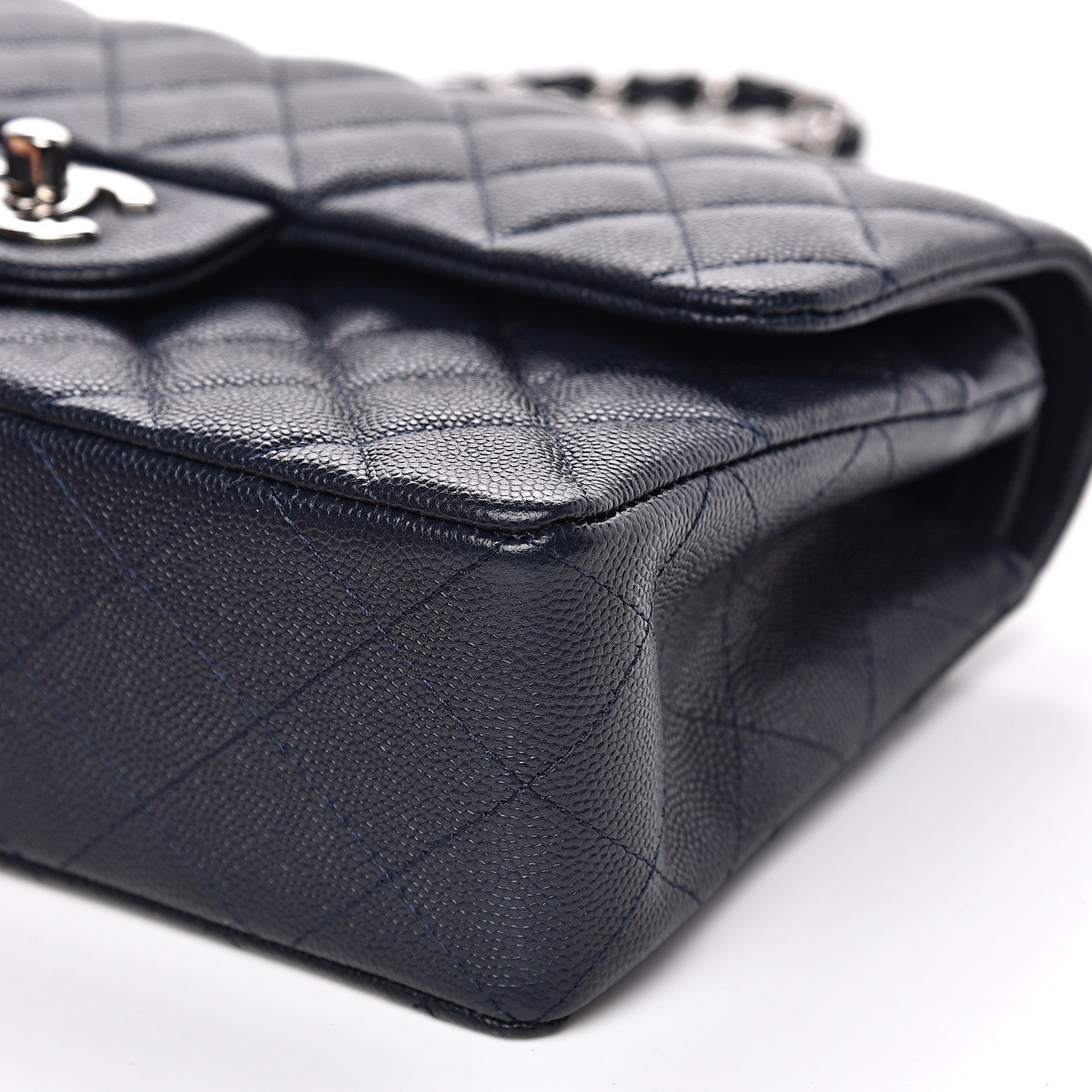 Chanel Caviar Quilted Small Double Flap Navy 8 of 14