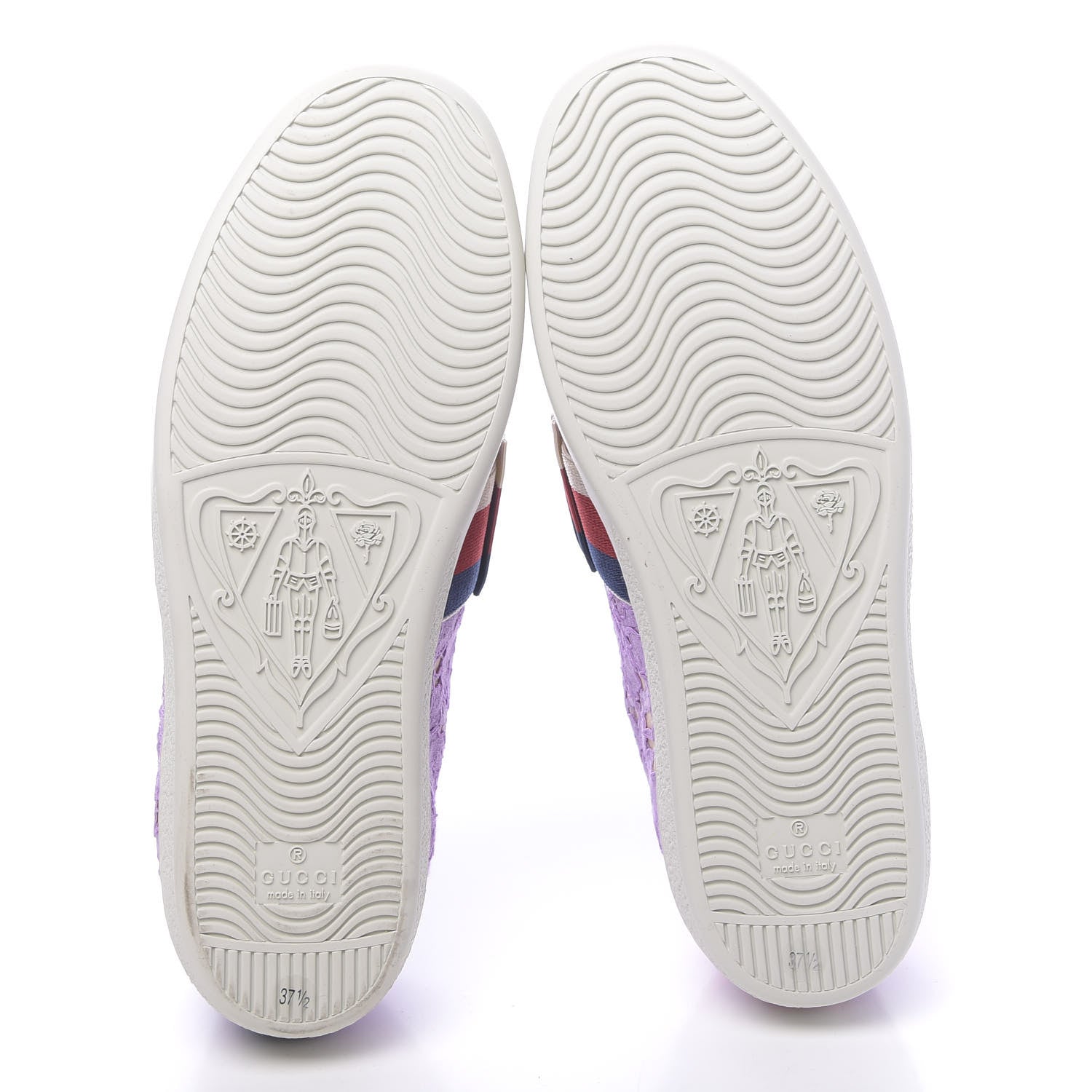 Gucci Lace Crystal Sylvie Web Flower Leaf Womens Ace Sneakers 37.5 Wisteria Perfect Pink 5 of 10