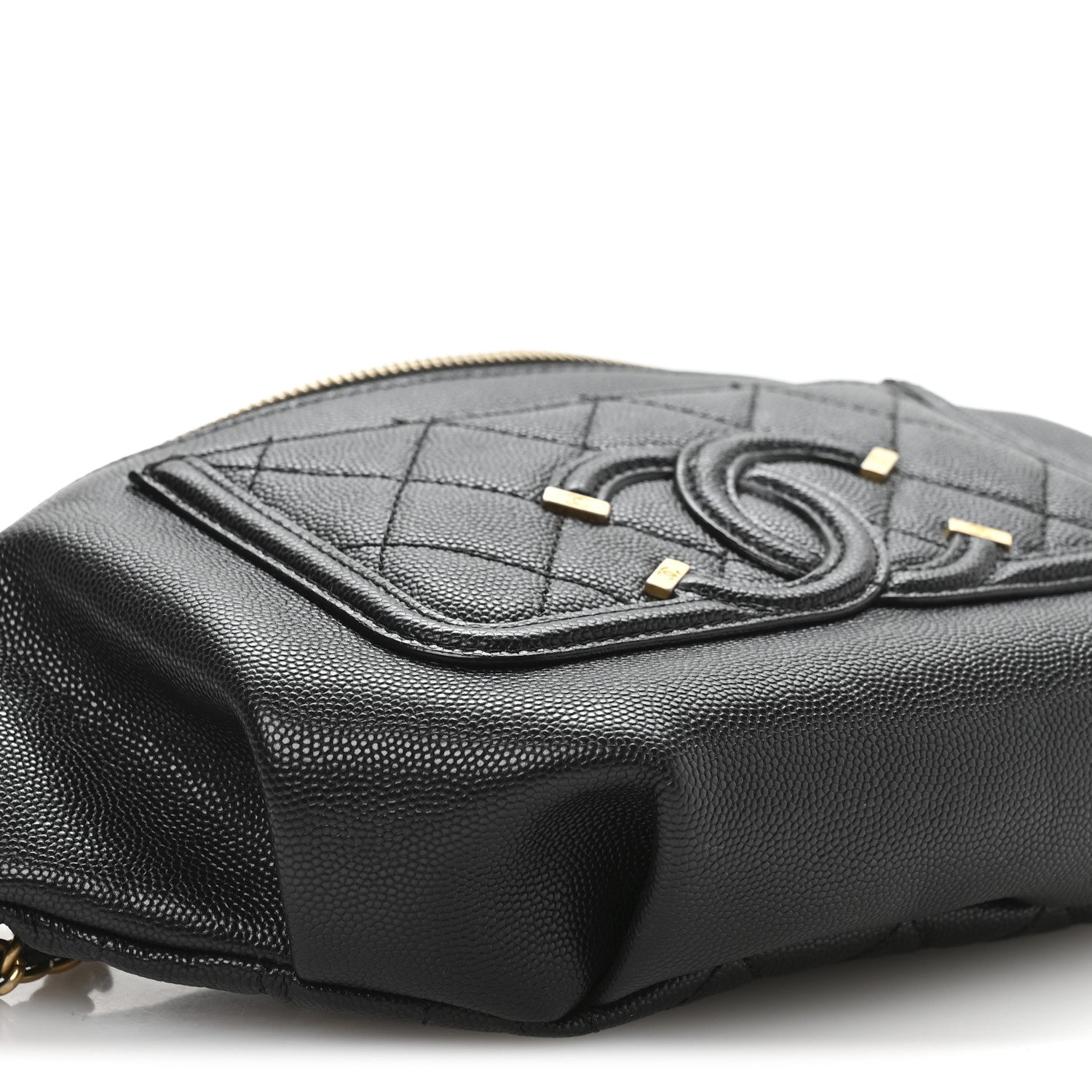 Chanel Caviar Quilted Filigree Waist Bag Black 17 of 21