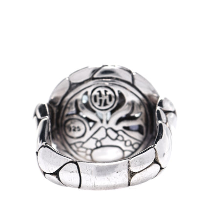 John Hardy Sterling Silver Topaz Iolite Aquamarine Kali Round Lava Ring 54 7 2 of 4