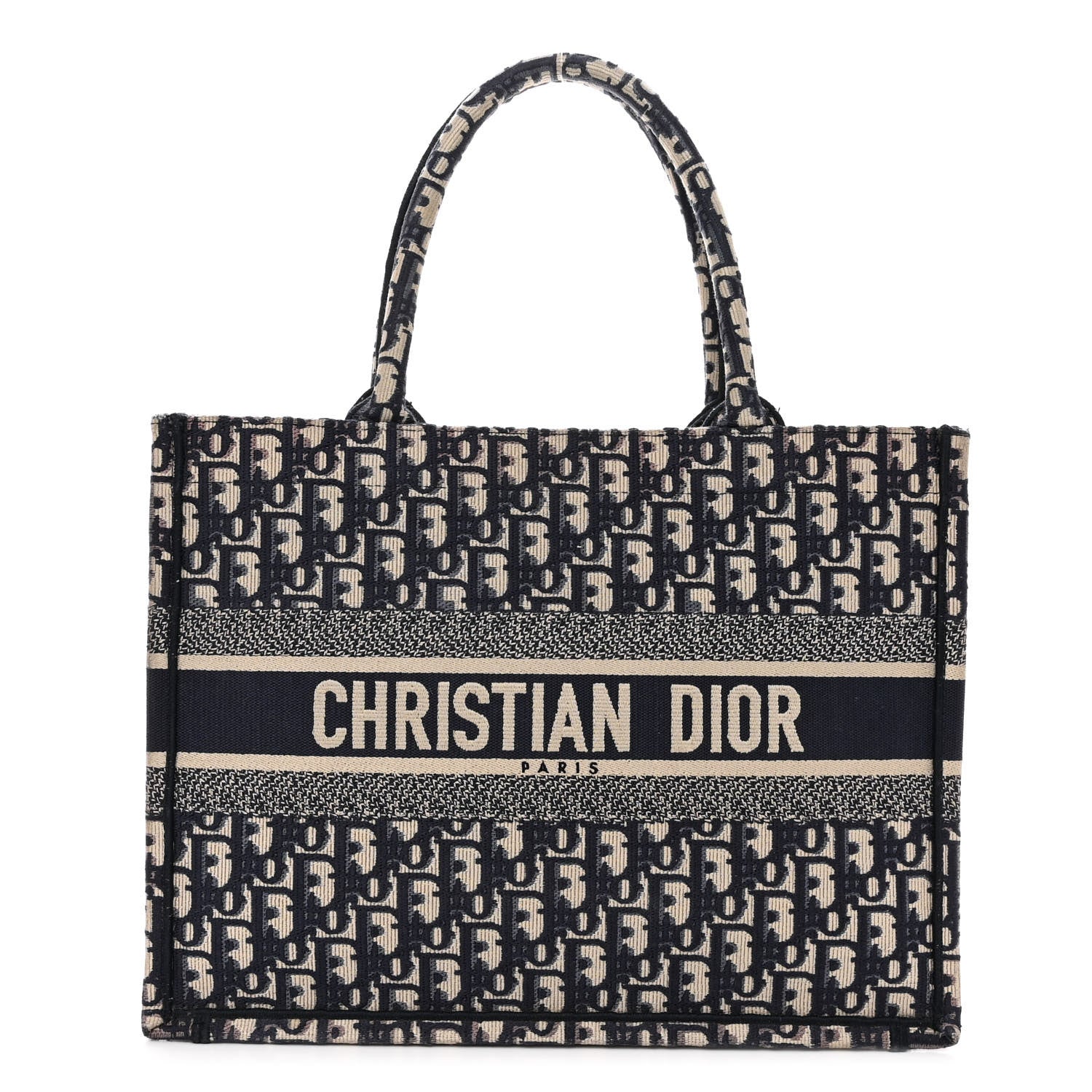 Christian Dior Oblique Medium Book Tote Blue Multicolor 1 of 11