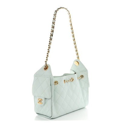 Chanel Caviar Quilted Mini Chanel 25 Handbag Light Green 3 of 11