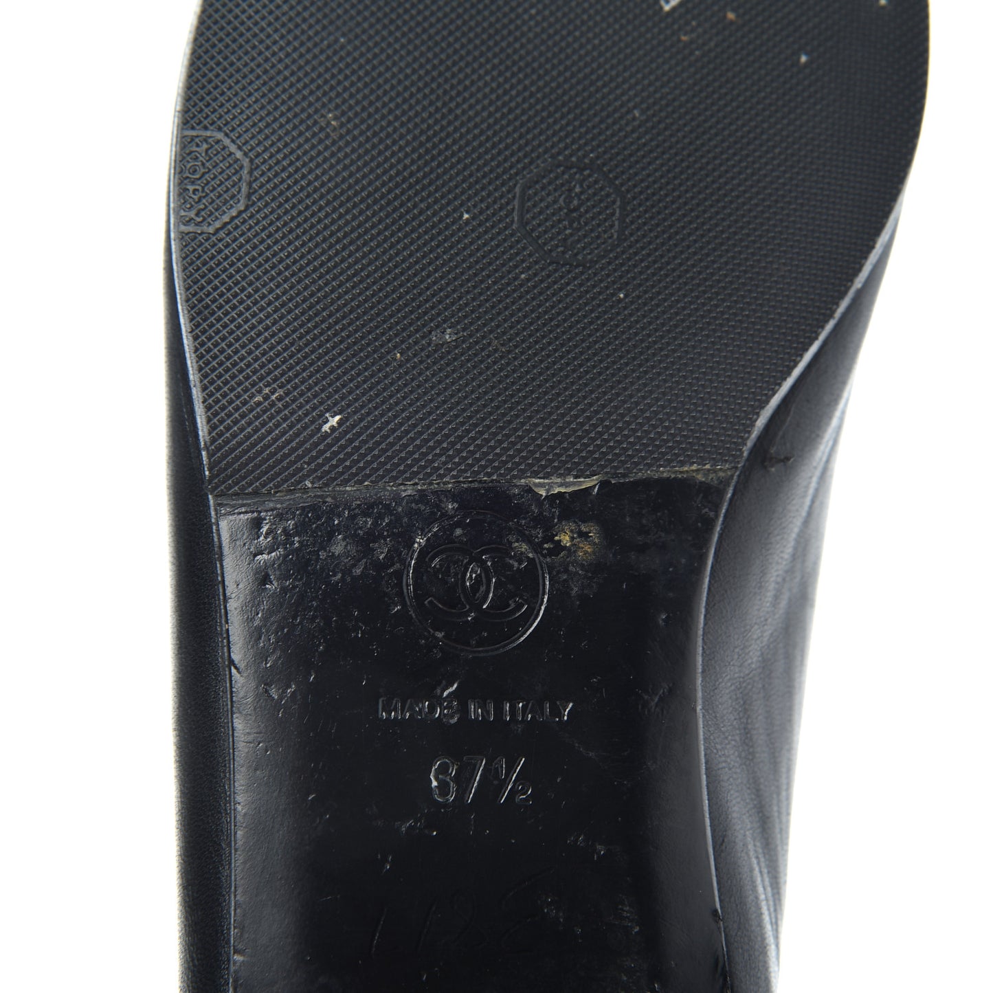 Lambskin Patent Cap Toe Ballerina Flats 37.5 Black