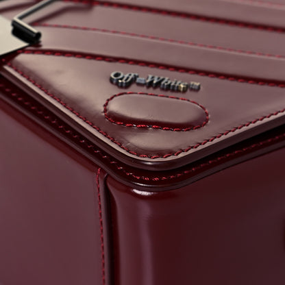 Off-White Calfskin Padded Diag Binder Flap Bag Burgundy 7 of 18