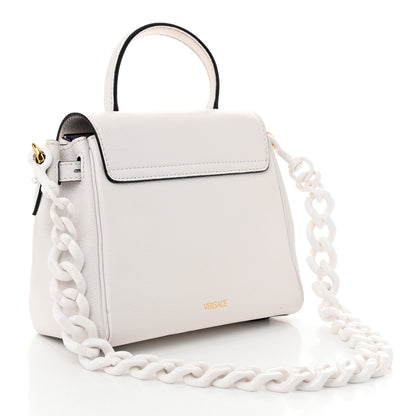 Versace Grained Calfskin Small La Medusa Top Handle Bag White 3 of 9