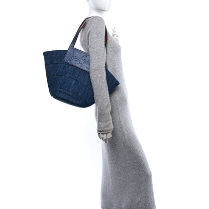 Christian Louboutin Denim Puffer Loubishore Tote Blue 2 of 10