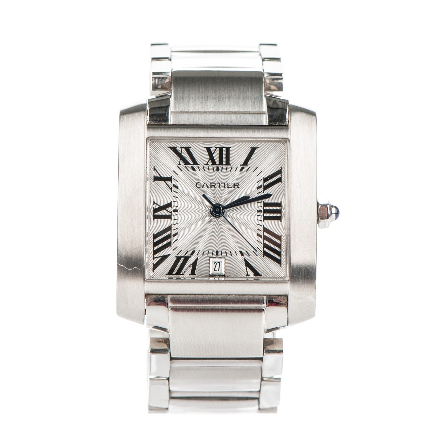 Cartier Stainless Steel 28mm Tank Francaise Automatic Watch 1 of 6