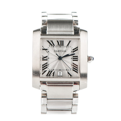 Cartier Stainless Steel 28mm Tank Francaise Automatic Watch 1 of 6
