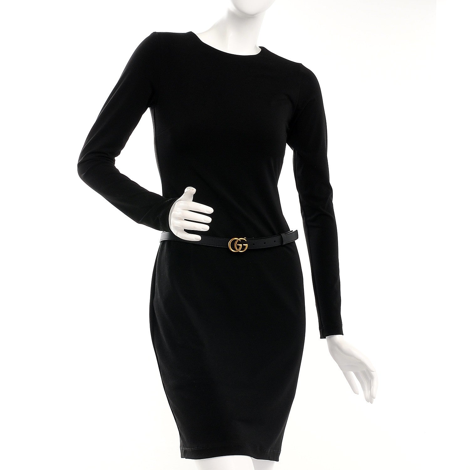 Gucci Calfskin Double G 20mm Belt 80 32 Black 2 of 6