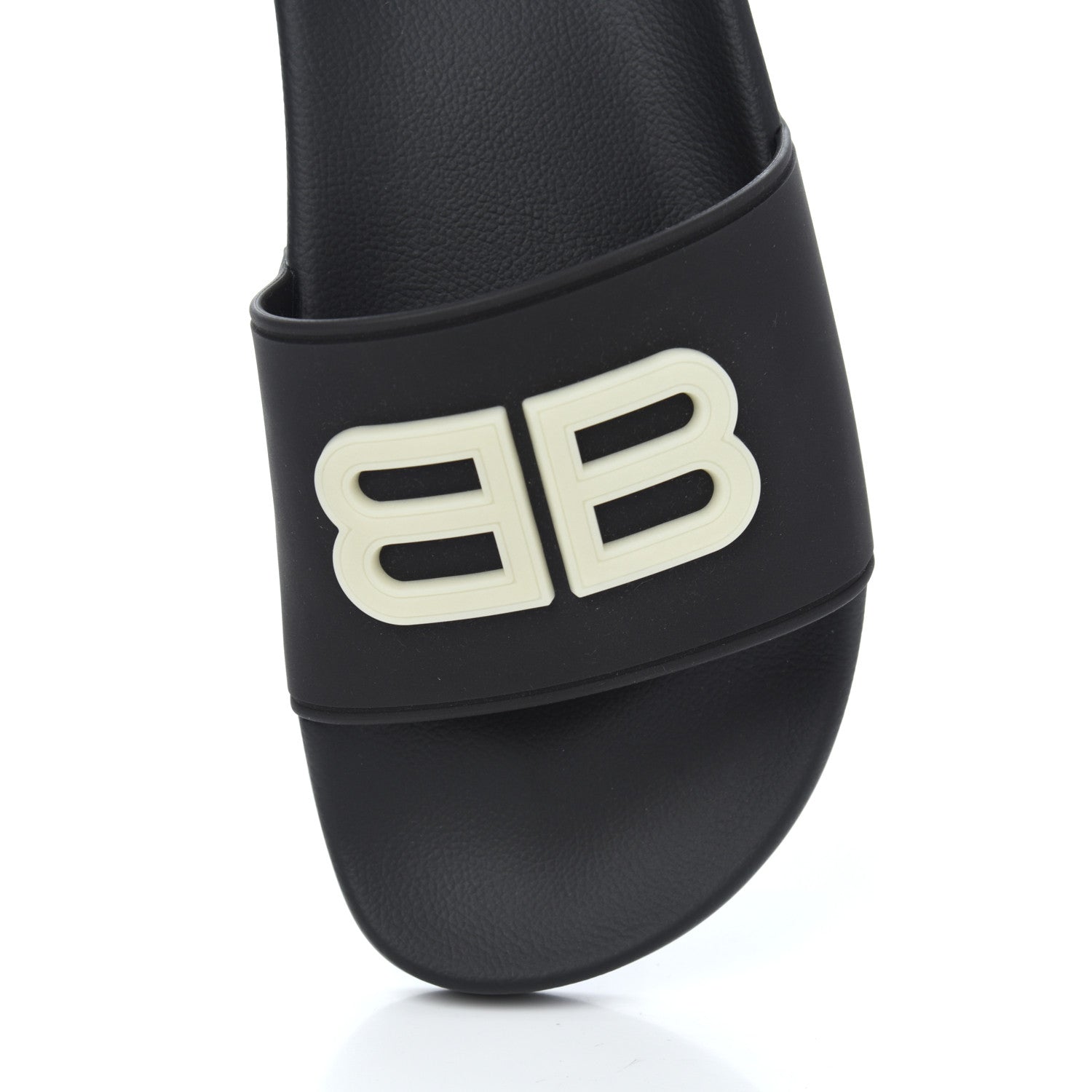 Balenciaga Rubber Womens BB Pool Slide Sandals 39 Black 6 of 9