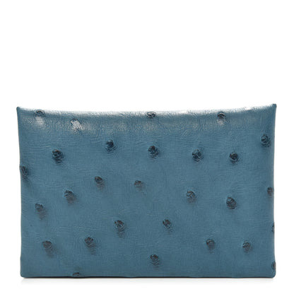 Hermes Ostrich Calvi Cobalt 1 of 7