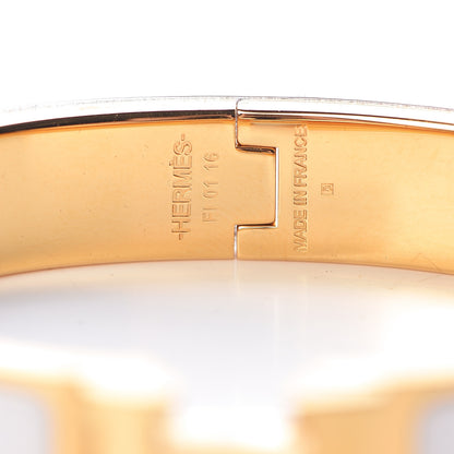 Hermes Enamel Narrow Clic Clac H Bracelet GM White 4 of 6