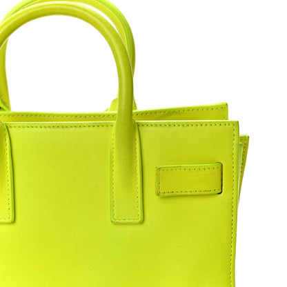 Saint Laurent Calfskin Nano Sac De Jour Neon Yellow 14 of 14