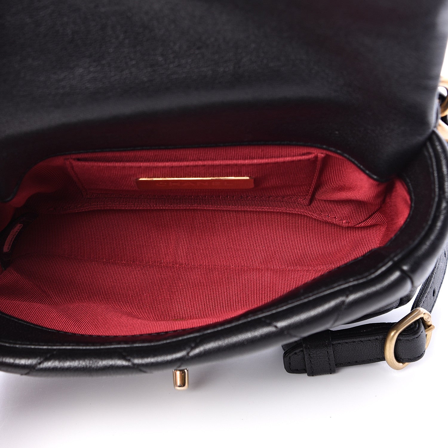Chanel Lambskin Quilted Chanel 19 Waist Bag Black 4 of 9