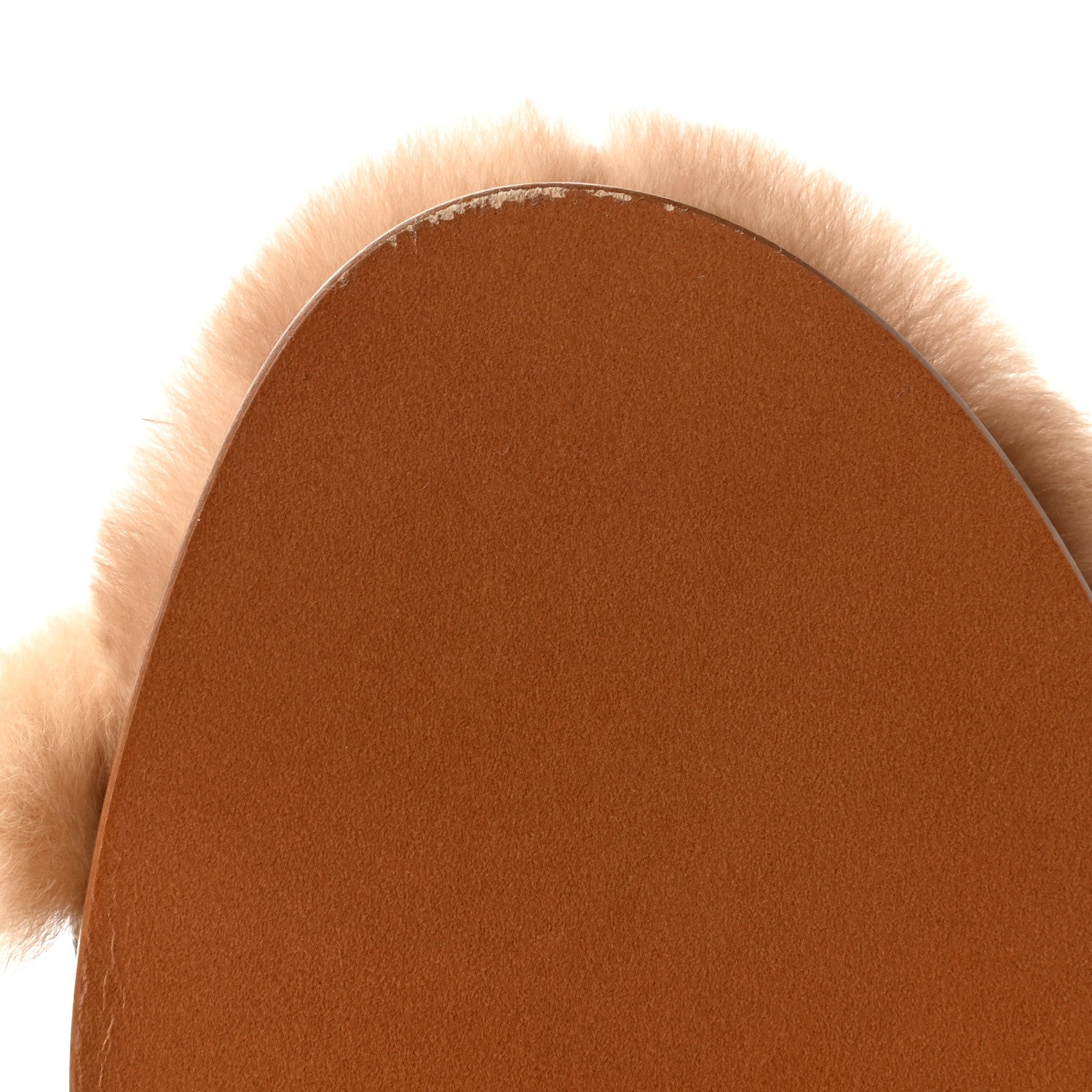Louis Vuitton Mink Fur Monogram Lock It Flat Mule 35 Cognac 10 of 11