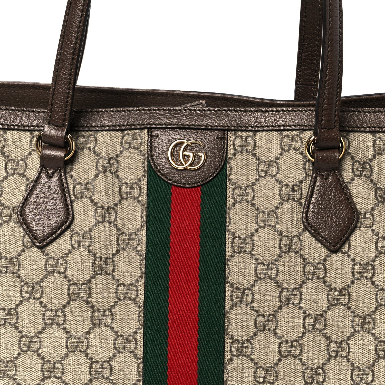 Gucci GG Supreme Monogram Medium Ophidia Shopping Tote Brown 9 of 11