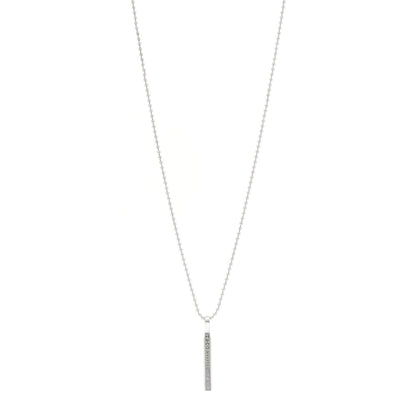 Tiffany Sterling Silver 1837 Makers Bar Pendant Necklace 1 of 5