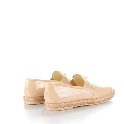 Chanel Patent Calfskin Espadrille Loafers 39.5 Beige 4 of 7