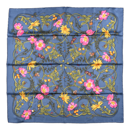 Gucci Silk Twill Flowerwebby Square Scarf Sky Blue 1 of 4
