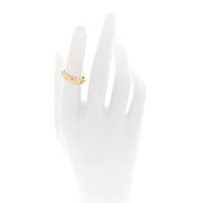 Tiffany 18K Yellow Gold Platinum Diamond 4mm Etoile Band Ring 51 5.75 4 of 10