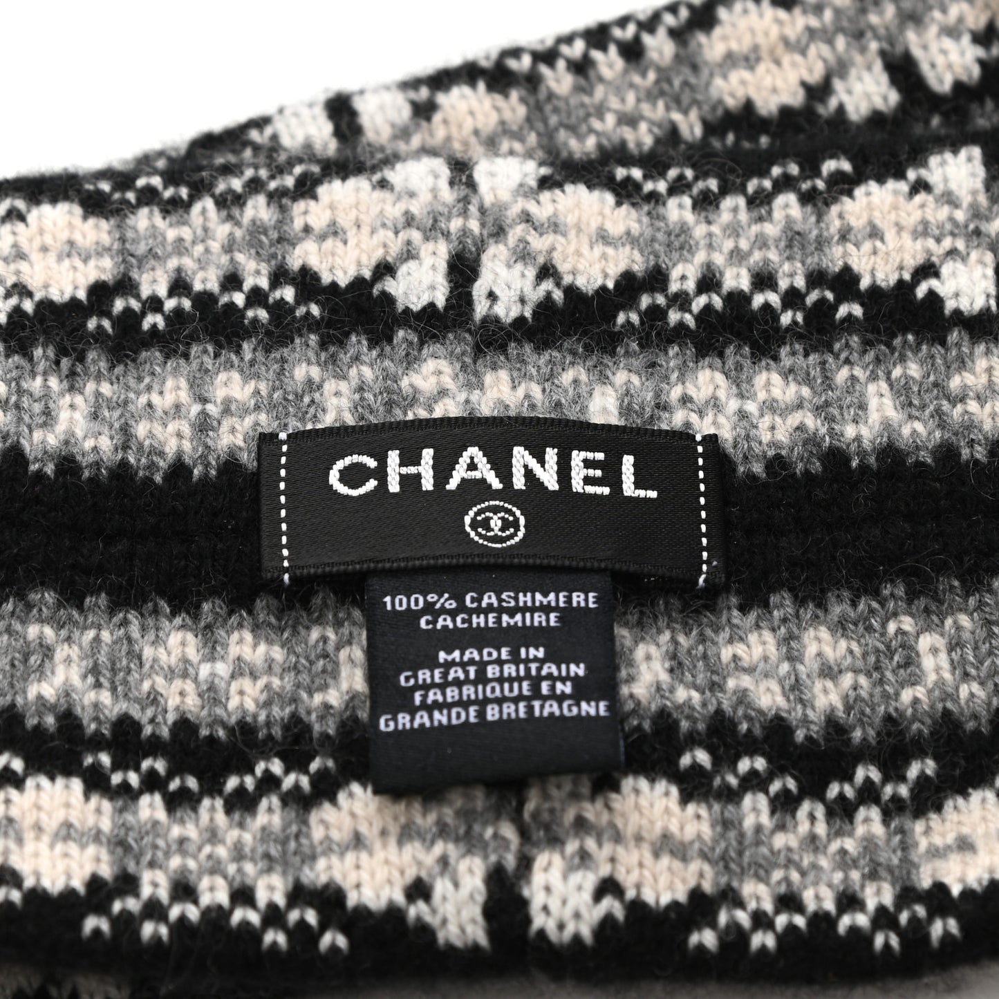 Cashmere CC Headband Black Dark Grey Ecru Pink