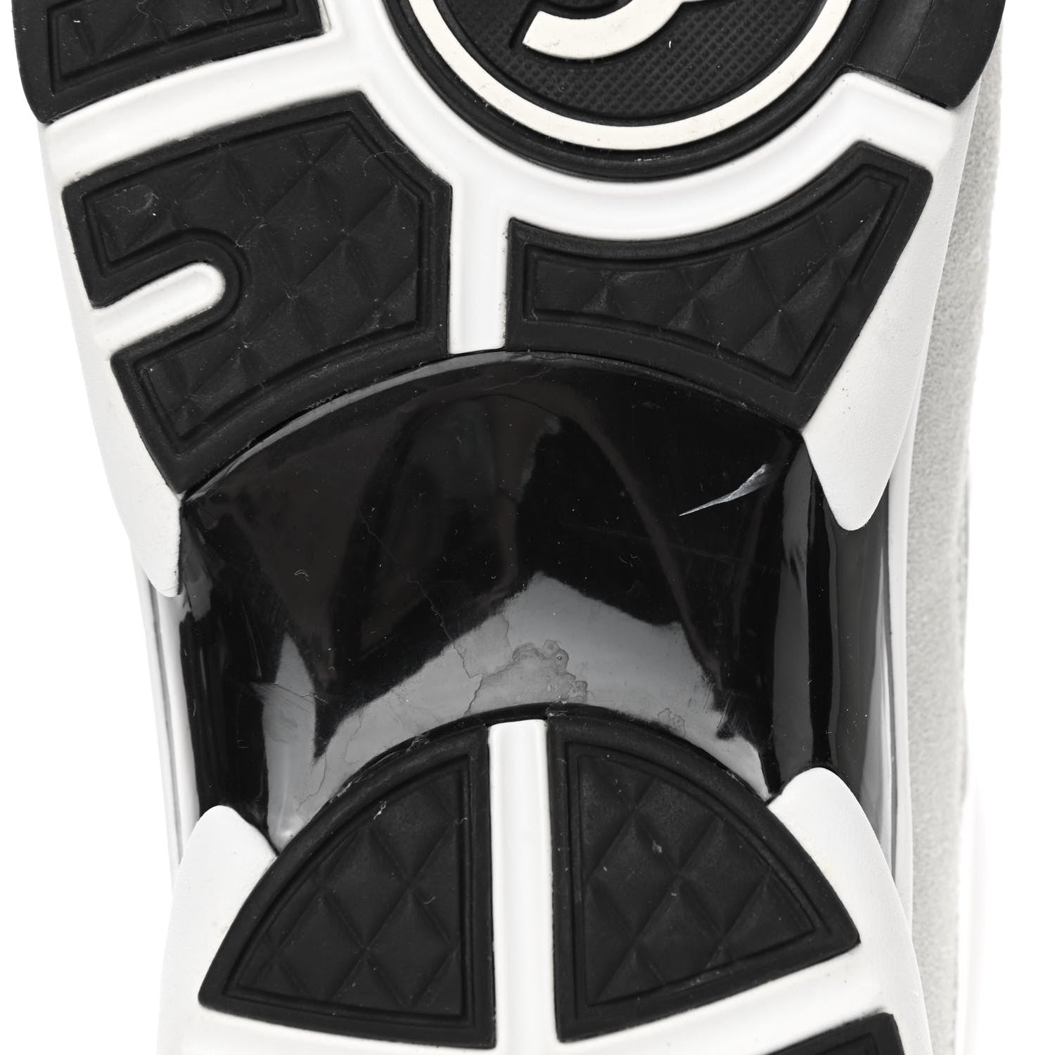 Chanel Calfskin Fabric Sneakers 40 White Silver Fluo Pink 8 of 14
