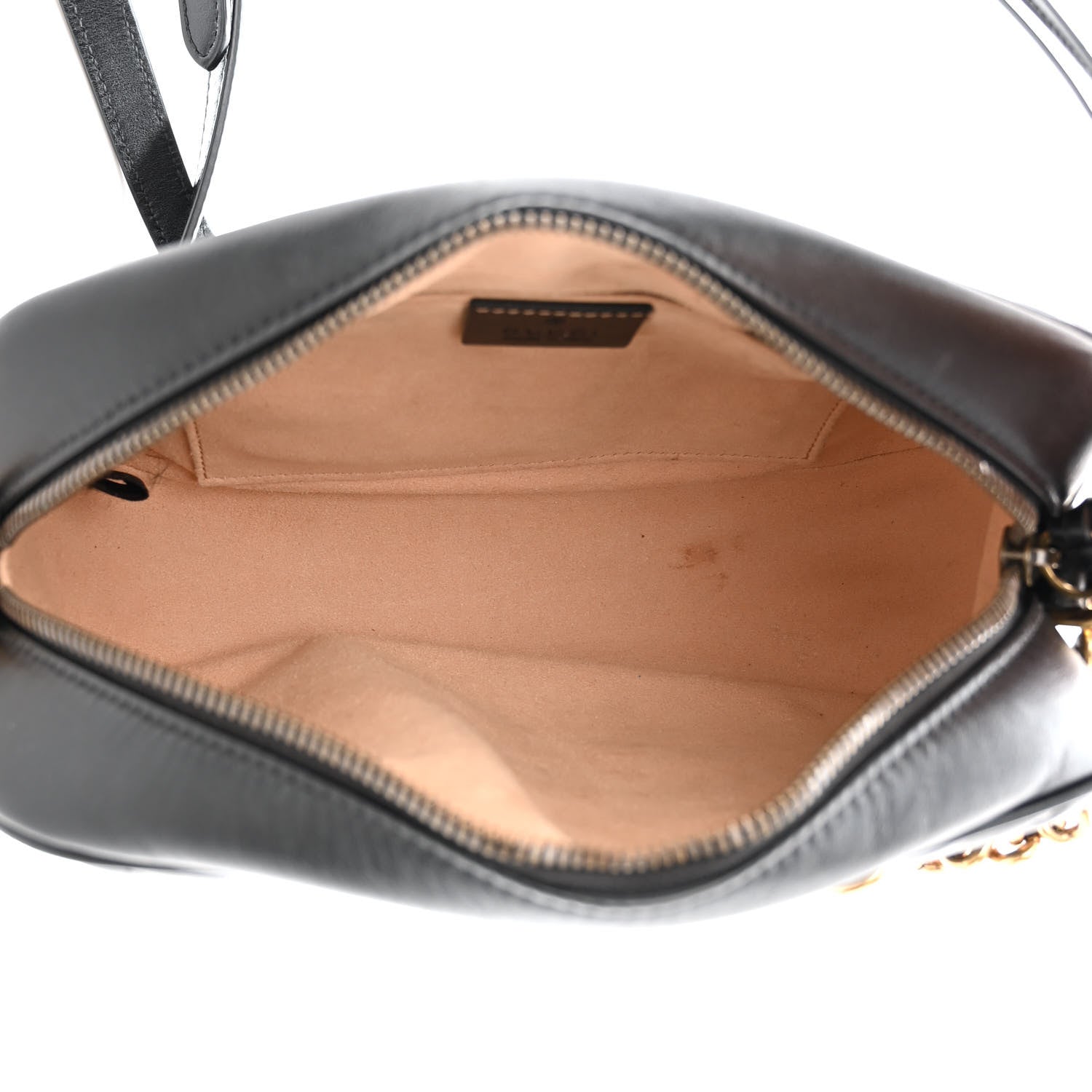 Gucci Calfskin Matelasse Small GG Marmont Chain Shoulder Bag Black 5 of 10