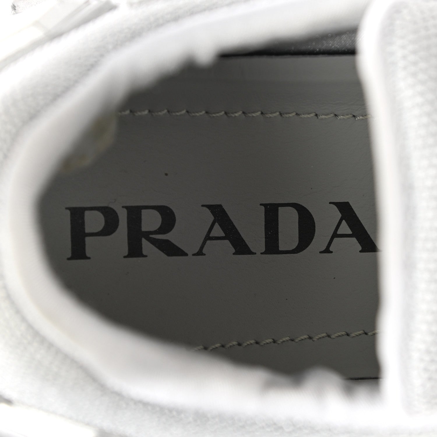 Prada Rubber Technical Knit Fabric Triangle Logo Evolution 55mm Sneakers 38 Argento 7 of 9