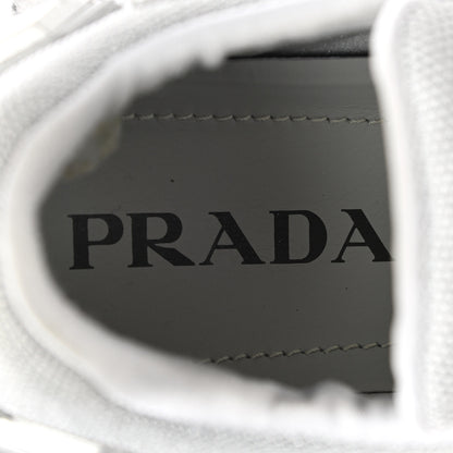 Prada Rubber Technical Knit Fabric Triangle Logo Evolution 55mm Sneakers 38 Argento 7 of 9
