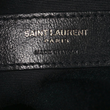 Saint Laurent Calfskin Matelasse Chevron Round Vinyle Camera Bag Black 6 of 11