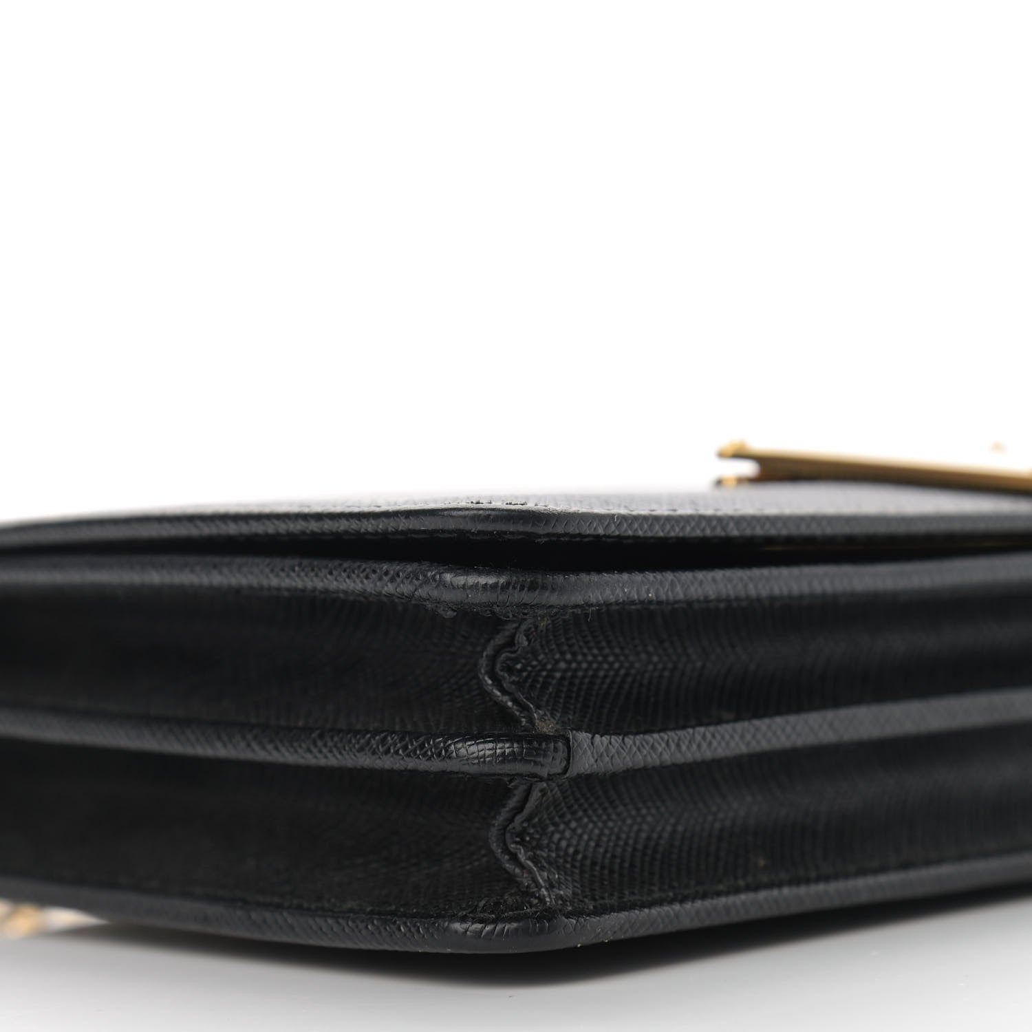Prada Saffiano Bandoliera Flip Lock Chain Crossbody Bag Black 9 of 11