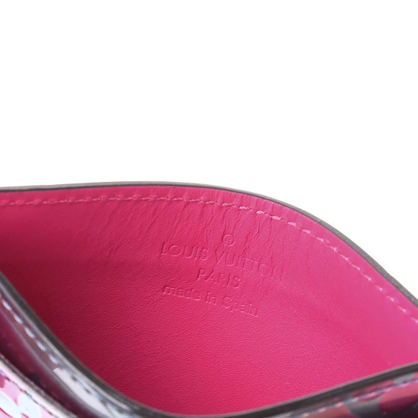Metallic Vernis Card Holder Blue Pink