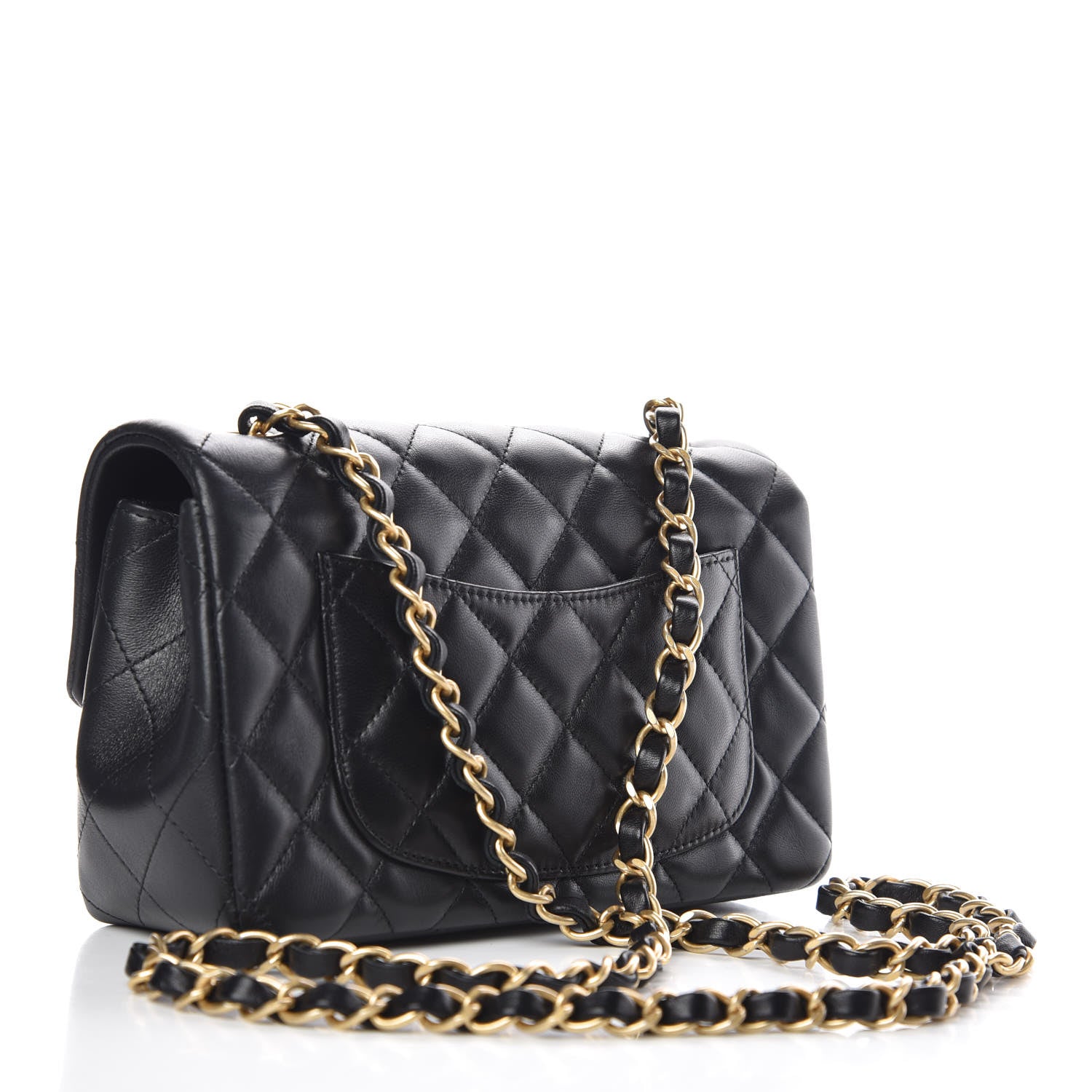 Chanel Lambskin Quilted Mini Rectangular Flap Black 3 of 16