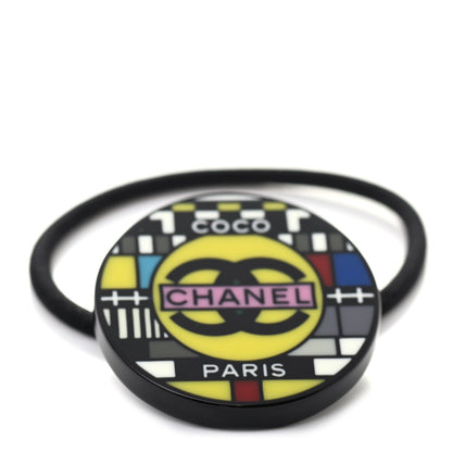 Chanel CC Hair Tie Black Multicolor 1 of 5