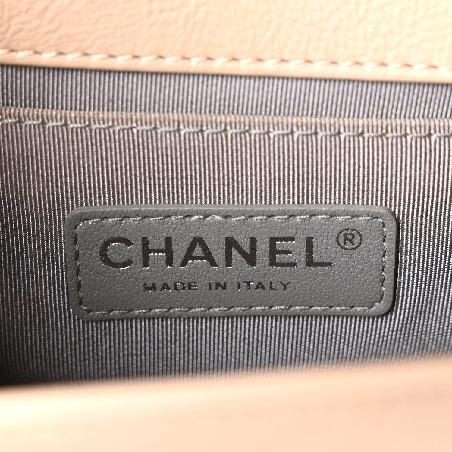 Chanel Calfskin Double Stitch Small Boy Flap Beige 6 of 11