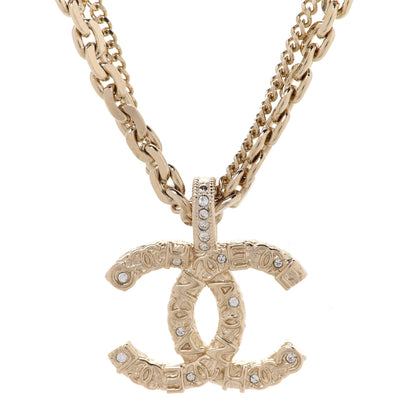 Chanel Crystal CC Multi Strand Chain Necklace Gold 4 of 6