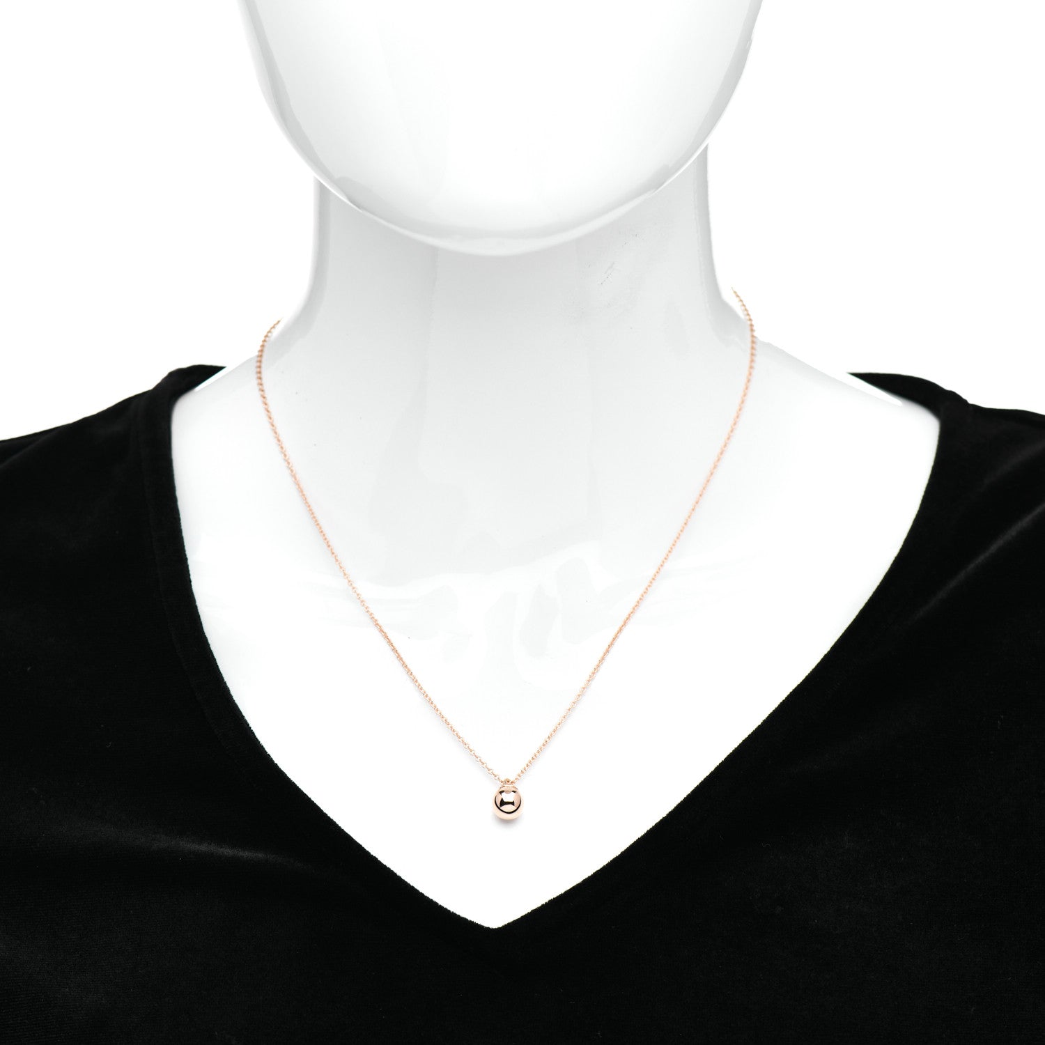 Tiffany 18K Rose Gold 8mm HardWear Ball Pendant Necklace 2 of 4