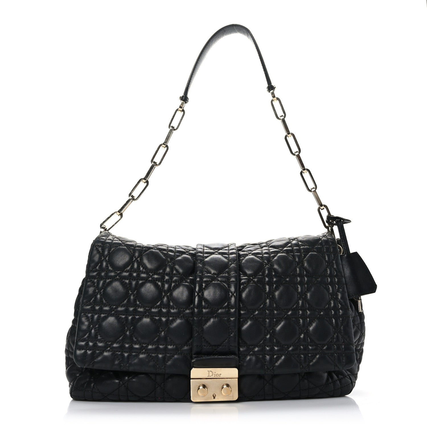 Christian Dior Lambskin Cannage Large New Lock Flap Black 1 of 8