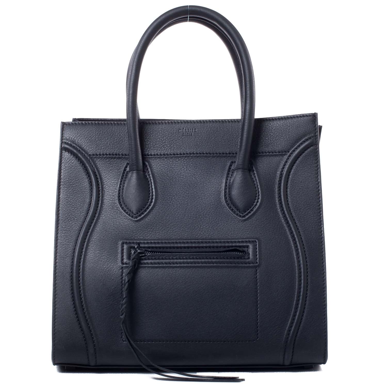 Celine Smooth Calfskin Medium Phantom Luggage Black 1 of 10