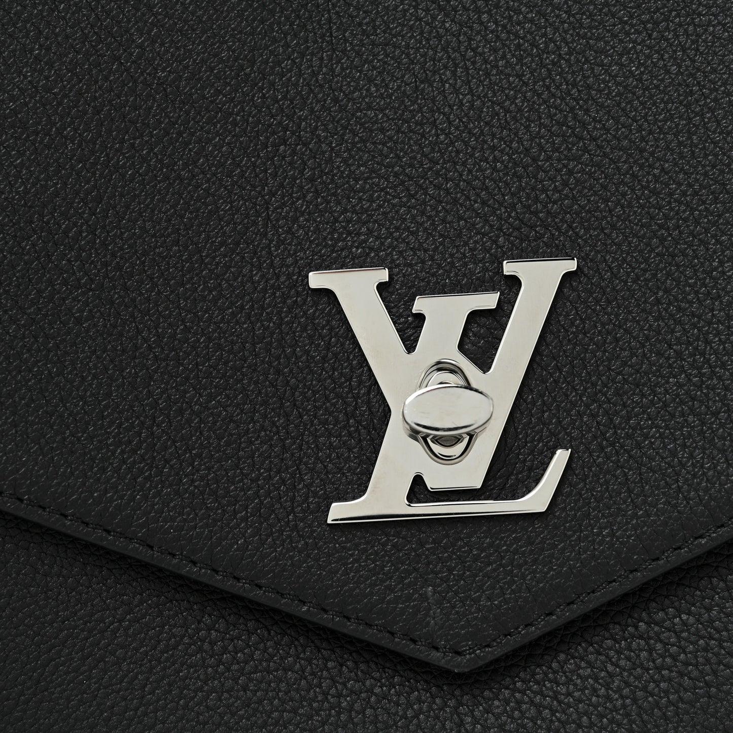 Soft Calfskin My Lockme Top Handle Black