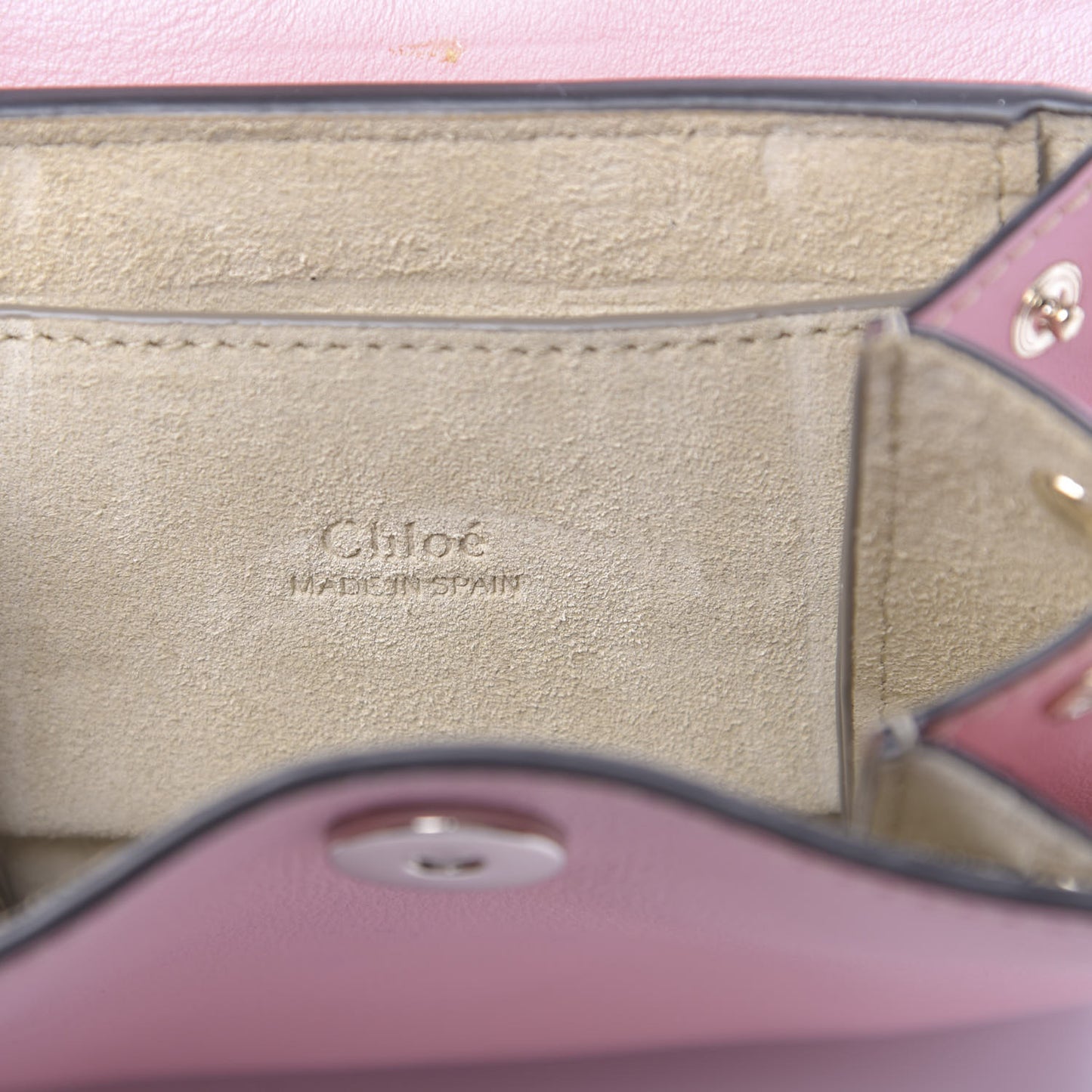 Suede Calfskin Mini Faye Bracelet Bag Washed Pink